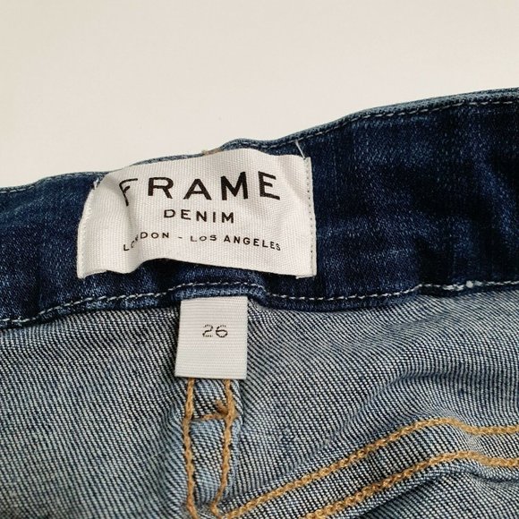 FRAME Distressed Le Mini Boot Mid Rise Jeans - Picture 5 of 10
